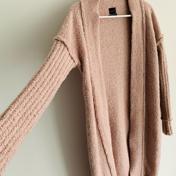 New open front light pink cardigan - Picture 4 of 8